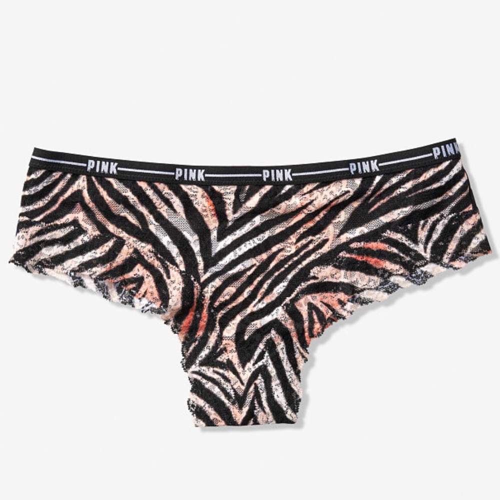 VS PINK Tiger Stripe Lace Logo Cheekster 🆕